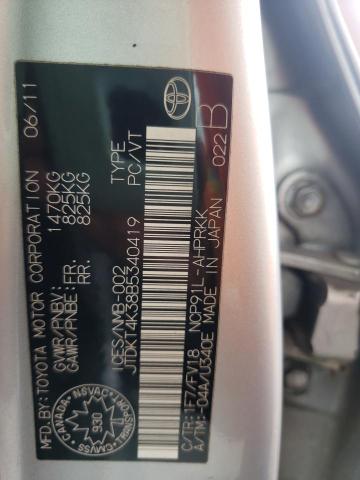 2011 TOYOTA YARIS - JTDKT4K38B5340419