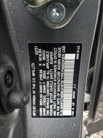 2021 HONDA CIVIC EX - SHHFK7H65MU216728