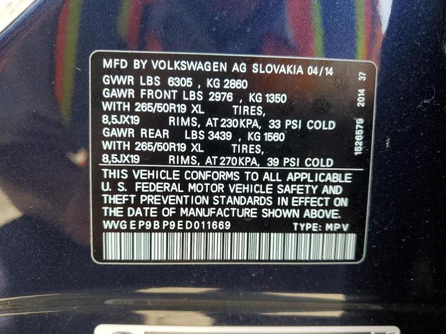 2014 VOLKSWAGEN TOUAREG V6 #3276349679
