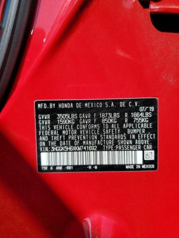 2019 HONDA FIT SPORT - 3HGGK5H6XKM741692