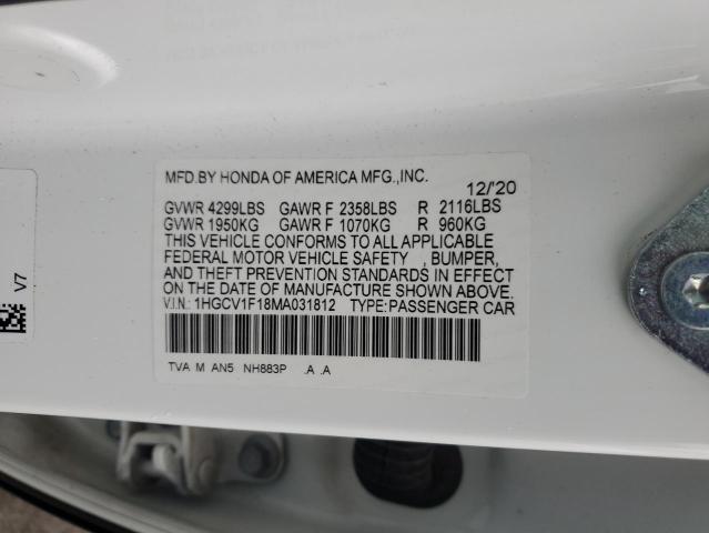 2021 HONDA ACCORD LX - 1HGCV1F18MA031812