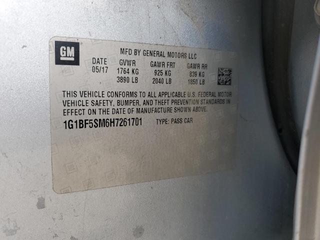 2017 CHEVROLET CRUZE PREM 1G1BF5SM6H7261701