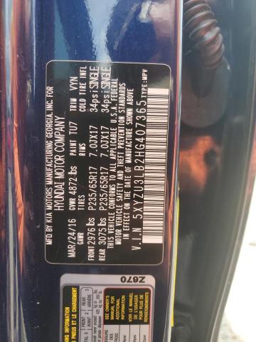 2017 HYUNDAI SANTA FE S - 5XYZU3LB2HG407365