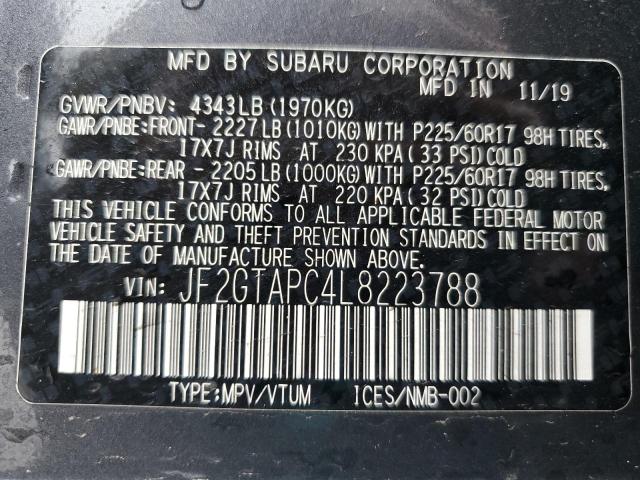 2020 SUBARU CROSSTREK - JF2GTAPC4L8223788