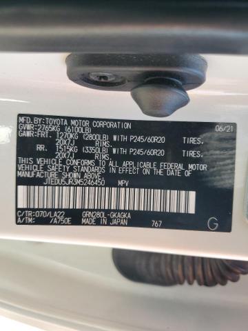 2021 TOYOTA 4RUNNER NI JTEDU5JR3M5246450