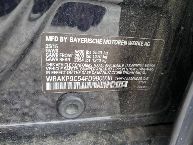 2015 BMW 550 XI WBAKP9C54FD980038