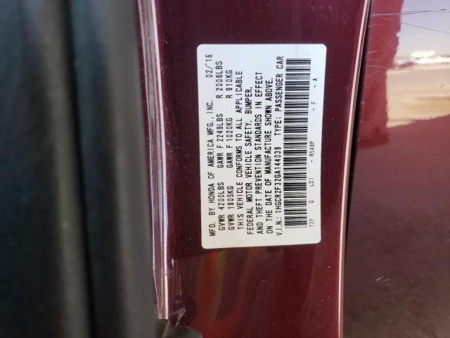 2016 HONDA ACCORD LX 1HGCR2F32GA144039