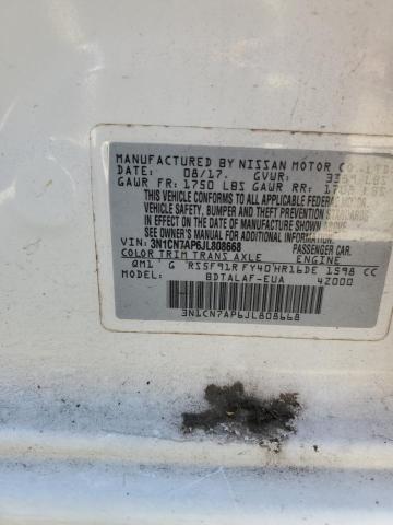 2018 NISSAN VERSA S - 3N1CN7AP6JL808668