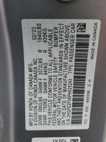 2023 HONDA CIVIC SPOR - 2HGFE2F56PH525243