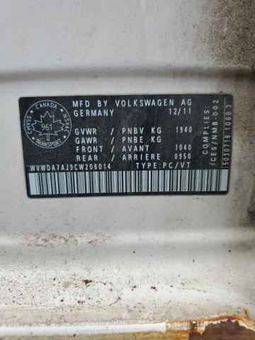 2012 VOLKSWAGEN GOLF - WVWDA7AJ9CW206014