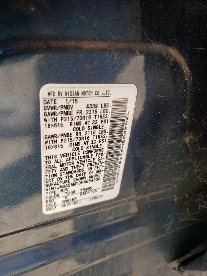 2015 NISSAN ROGUE SELE - JN8AS5MT0FW654930
