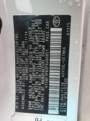 2015 TOYOTA CAMRY LE - 4T4BF1FK0FR460851