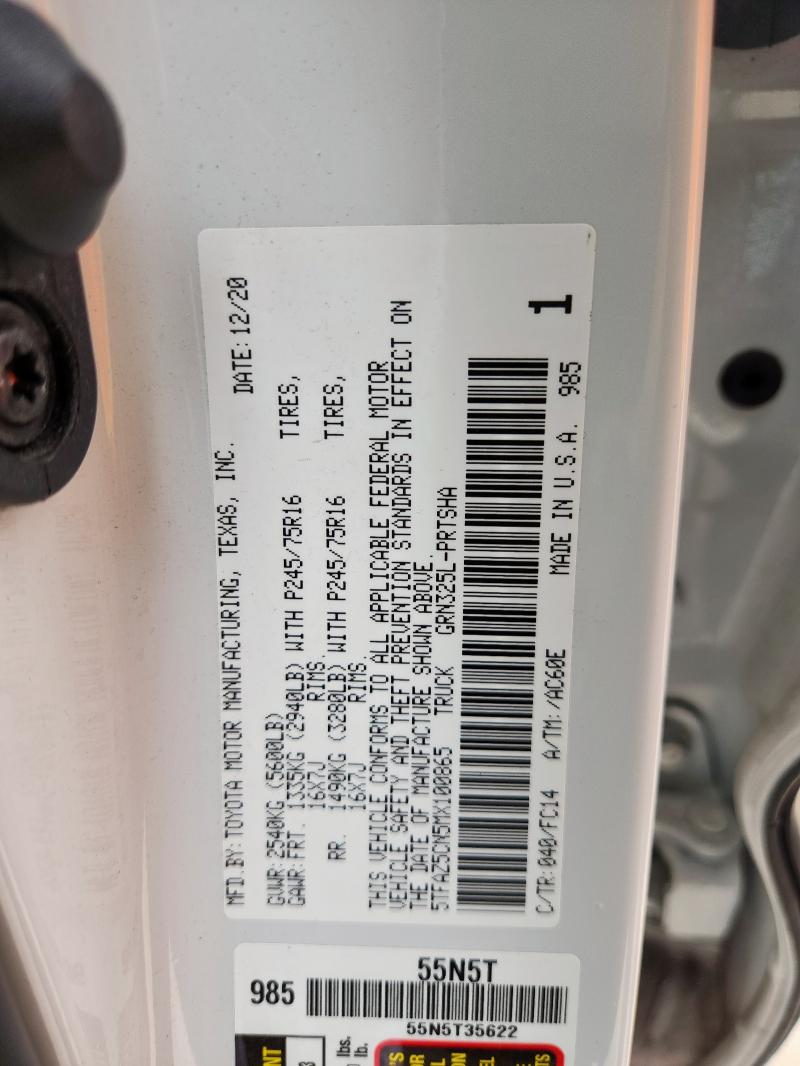 2021 TOYOTA TACOMA DOU - 5TFAZ5CN5MX100865