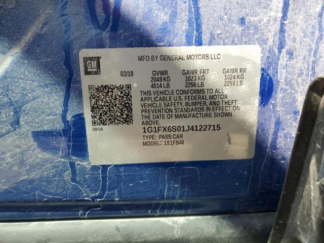 2018 CHEVROLET BOLT EV PR 1G1FX6S01J4122715