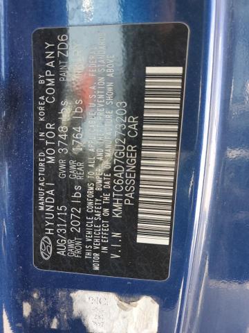 2016 HYUNDAI VELOSTER - KMHTC6AD7GU273203