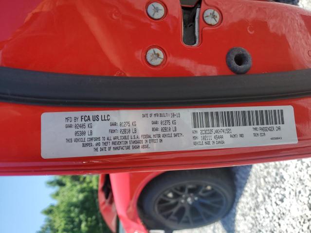 2019 DODGE CHALLENGER - 2C3CDZFJ4KH741521