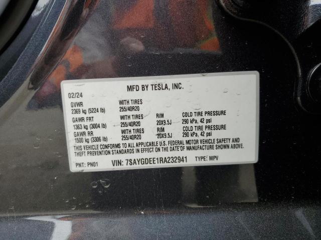 2024 TESLA MODEL Y - 7SAYGDEE1RA232941