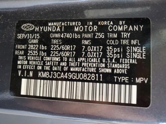 2016 HYUNDAI TUCSON LIM - KM8J3CA49GU082811