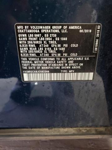 2018 VOLKSWAGEN ATLAS SEL - 1V2NR2CA9JC582366