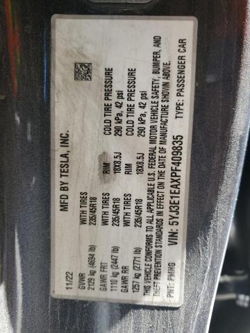 2023 TESLA MODEL 3 - 5YJ3E1EAXPF409835