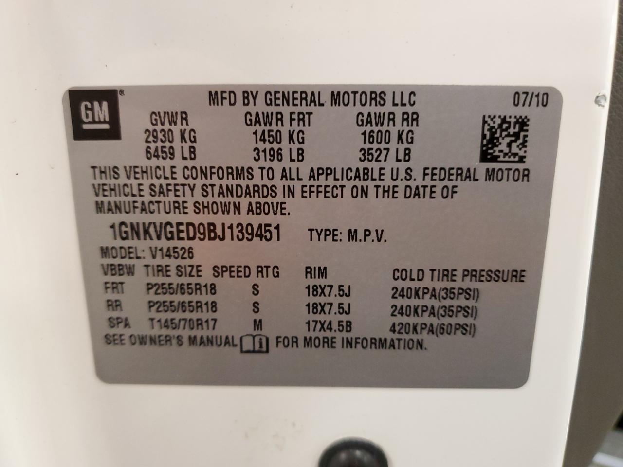 CHEVROLET TRAVERSE LT