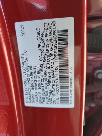 2021 HONDA ACCORD EXL 1HGCV1F58MA115406