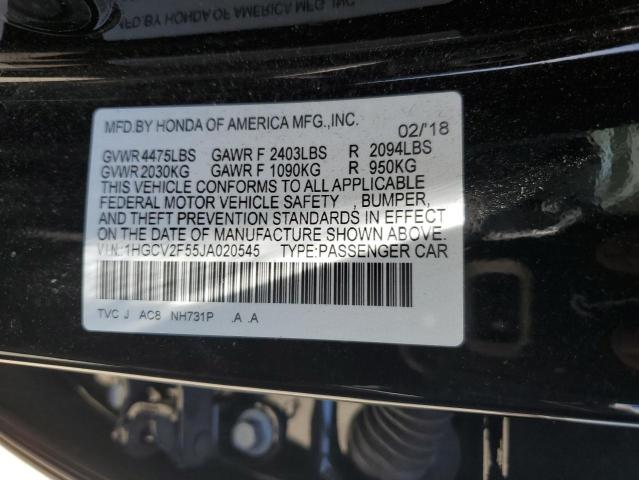 2018 HONDA ACCORD EXL - 1HGCV2F55JA020545