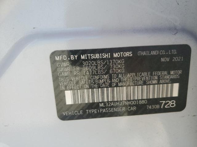2022 MITSUBISHI MIRAGE ES - ML32AUHJ7NH001880
