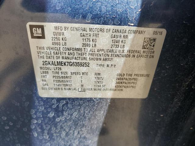 2016 GMC TERRAIN SL - 2GKALMEK7G6359252