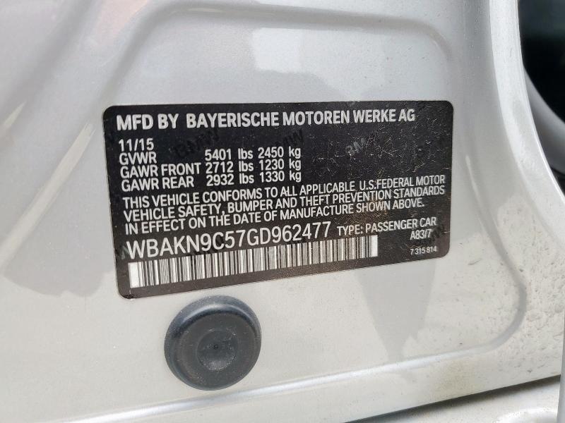 2016 BMW 550 I WBAKN9C57GD962477