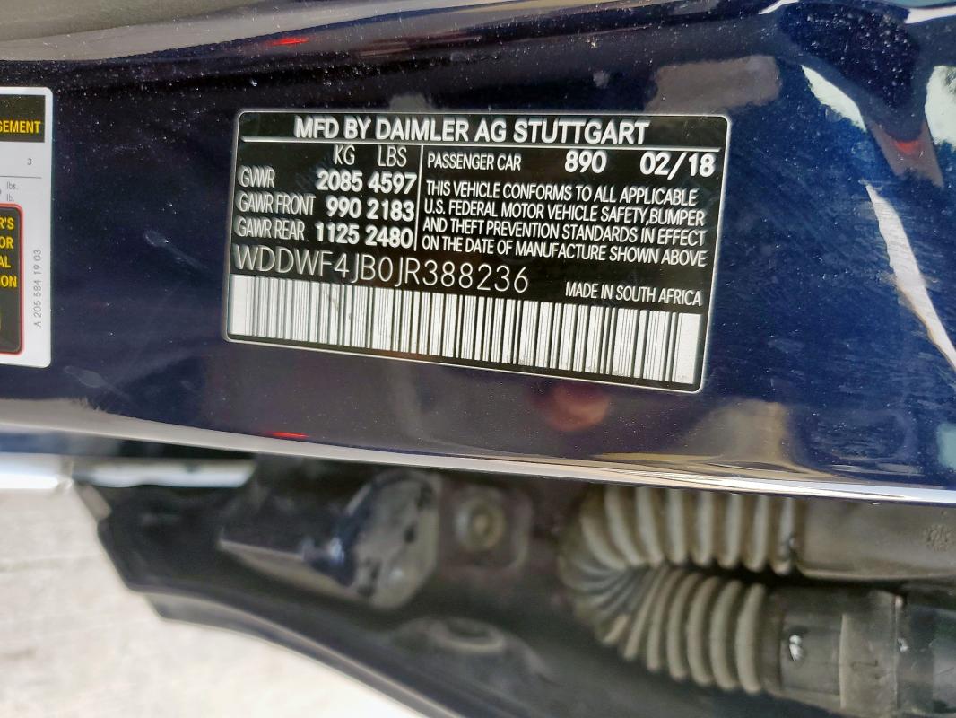 2018 MERCEDES-BENZ C 300 - WDDWF4JB0JR388236