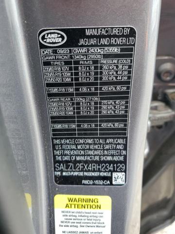 2024 LAND ROVER RANGE ROVE - SALZL2FX4RH234129