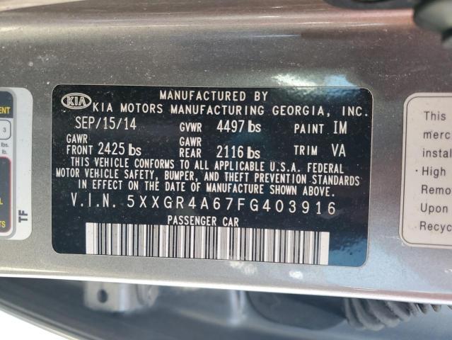 2015 KIA OPTIMA SX - 5XXGR4A67FG403916