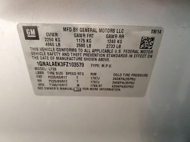 2015 CHEVROLET EQUINOX LS - 1GNALAEK3FZ103579