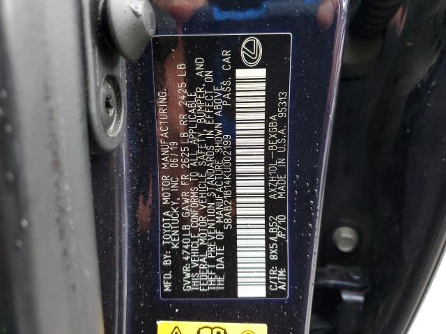 2019 LEXUS ES 300H - 58AB21B14KU002199