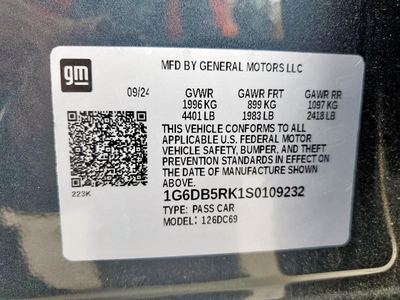 2025 CADILLAC CT4 PREMIU 1G6DB5RK1S0109232