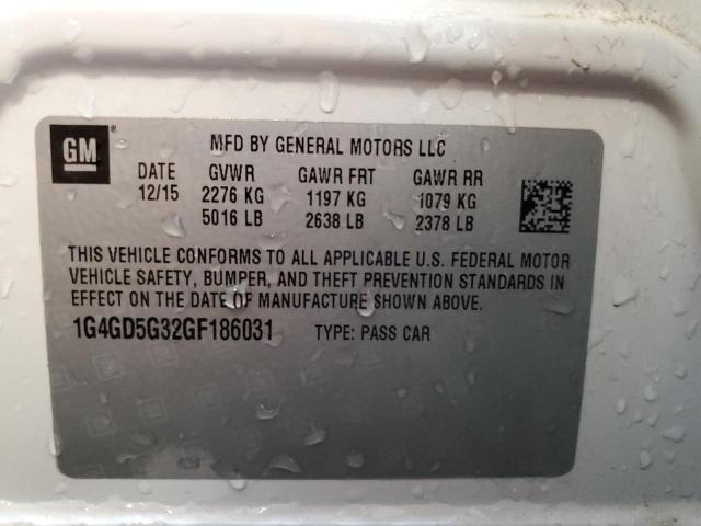 2016 BUICK LACROSSE P 1G4GD5G32GF186031