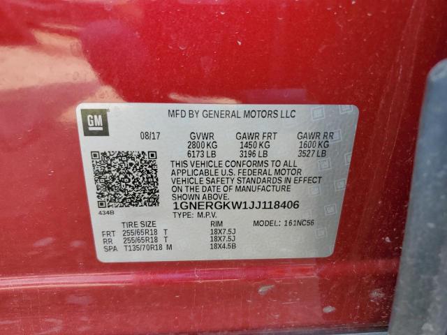 2018 CHEVROLET TRAVERSE L 1GNERGKW1JJ118406
