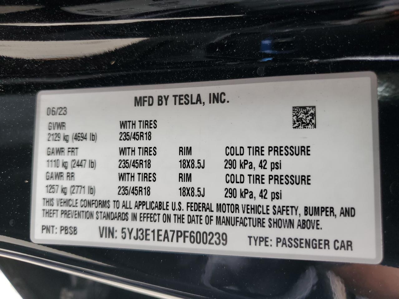 Tesla Model 3 2023