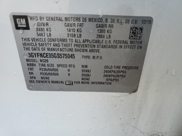 2016 CADILLAC SRX PERFOR - 3GYFNCE35GS575045