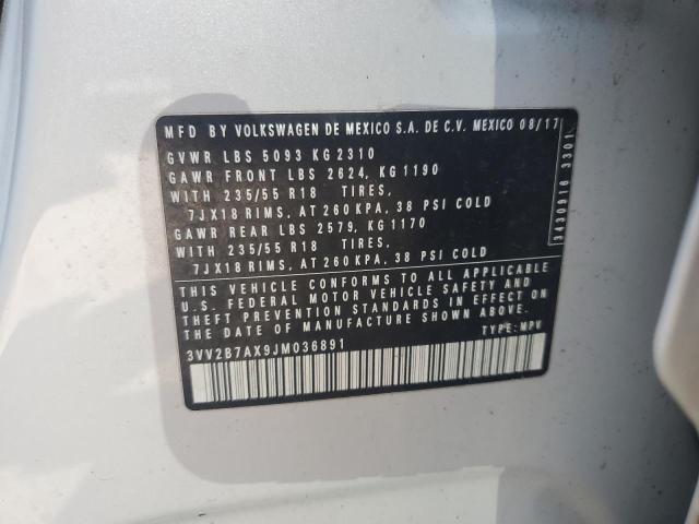 2018 VOLKSWAGEN TIGUAN SE - 3VV2B7AX9JM036891