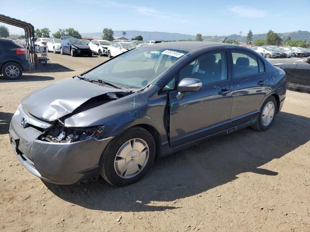 HONDA CIVIC HYBR 2008 charcoal sedan 4d hybrid engine JHMFA362X8S019915 photo #1