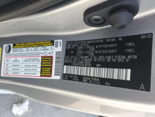 2022 TOYOTA SIENNA LE - 5TDKRKEC0NS106305