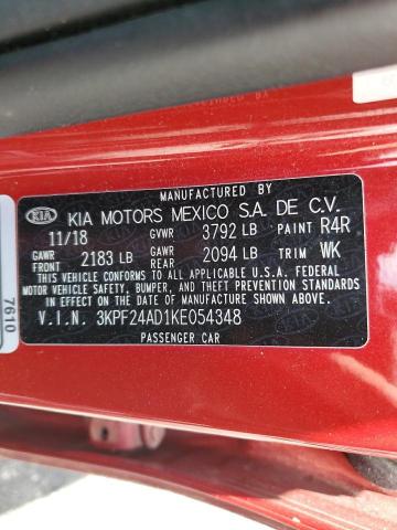 2019 KIA FORTE FE 3KPF24AD1KE054348