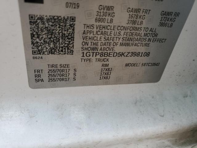 2019 GMC SIERRA C15 1GTP8BED5KZ398108