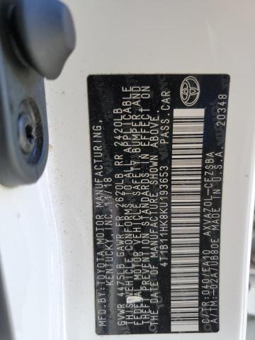 2019 TOYOTA CAMRY - 4T1B11HK8KU193653