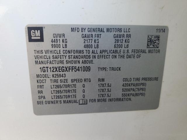 2015 GMC SIERRA K25 1GT12XEGXFF541009