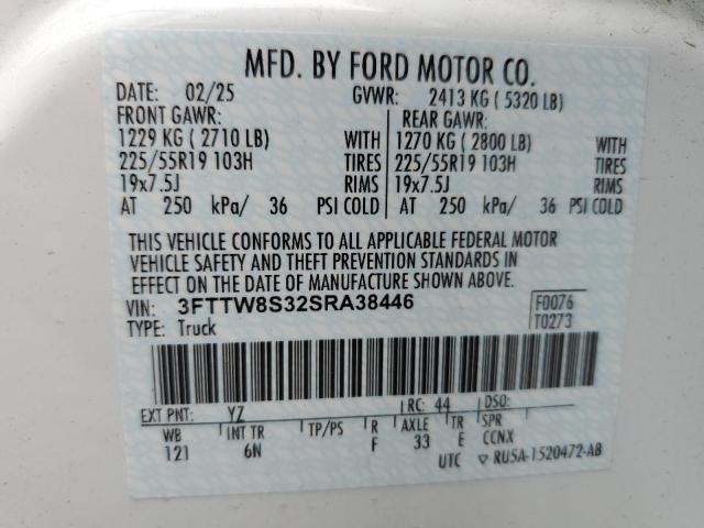 2025 FORD MAVERICK L 3FTTW8S32SRA38446