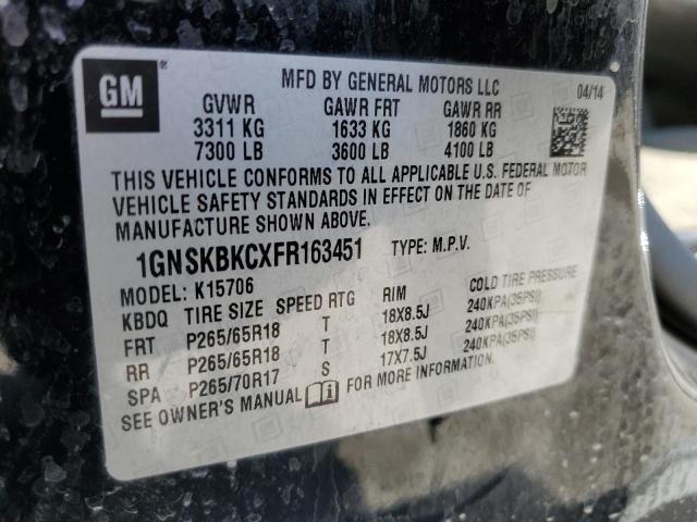 2015 CHEVROLET TAHOE K150 - 1GNSKBKCXFR163451