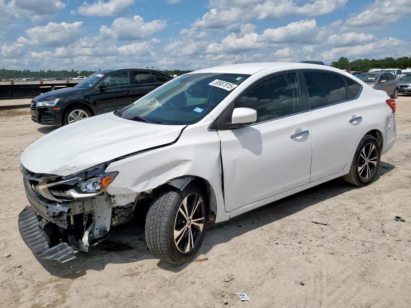 NISSAN SENTRA S 2019 white  gas 3N1AB7AP8KY227421 photo #1